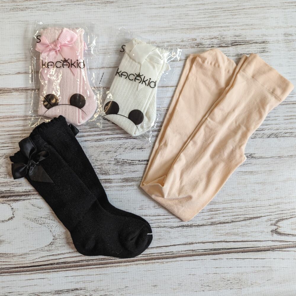 Girls Sock Bundle with tights sz Small